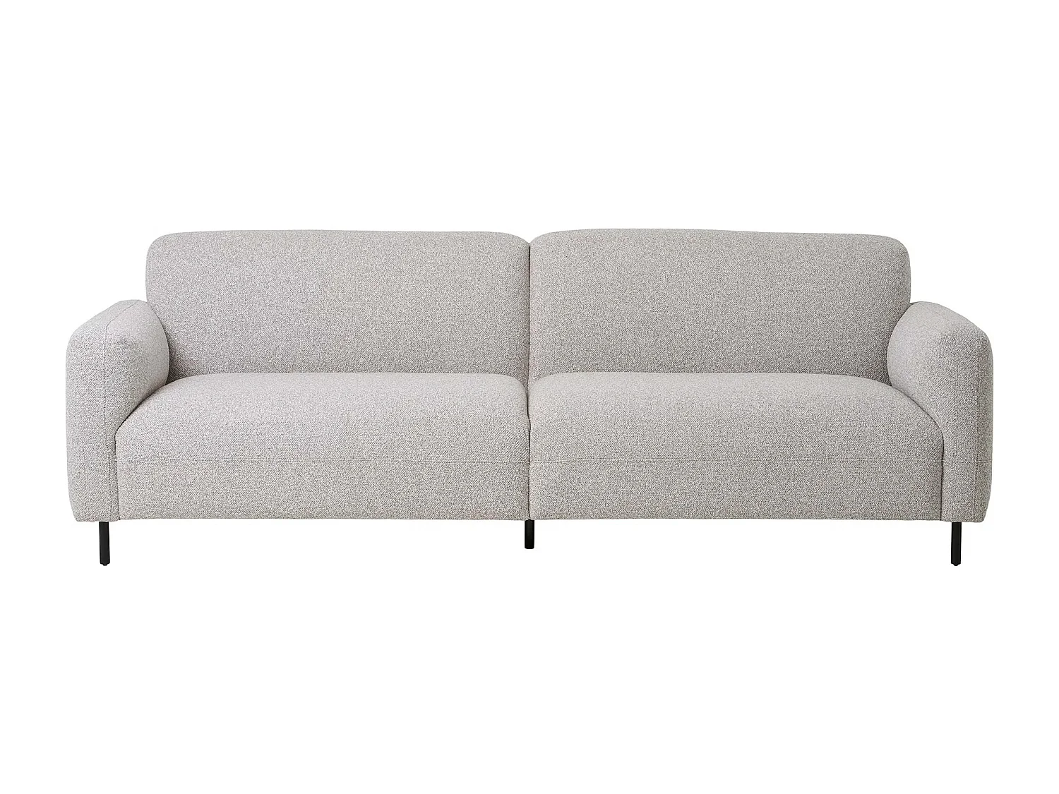 Canapé 3 places SALVADOR – Tissu bouclé gris clair