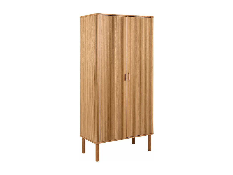 Langley Kleiderschrank 2 Türen 1 Regal Natur.