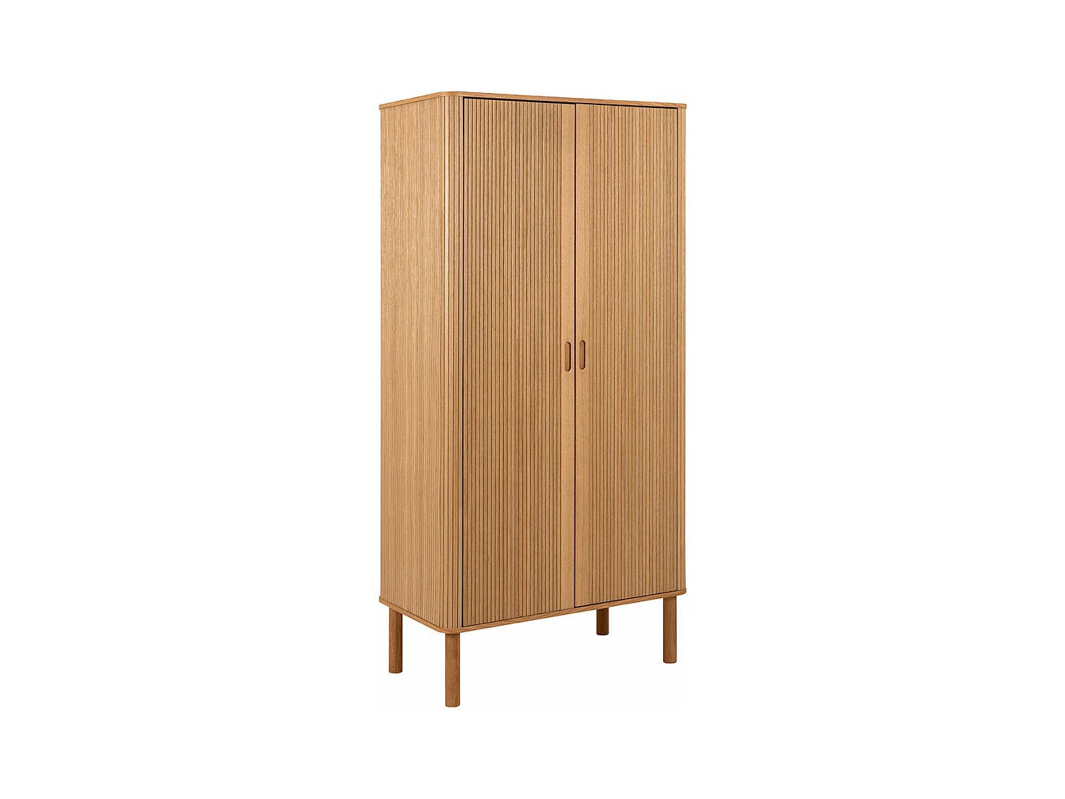 Langley armoire de rangement 2 portes 1 étagère nature.