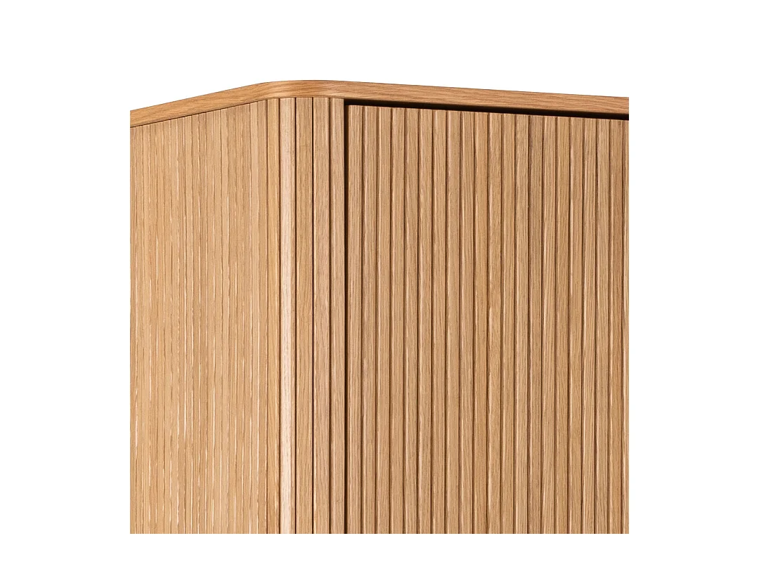 Langley armoire de rangement 2 portes 1 étagère nature.