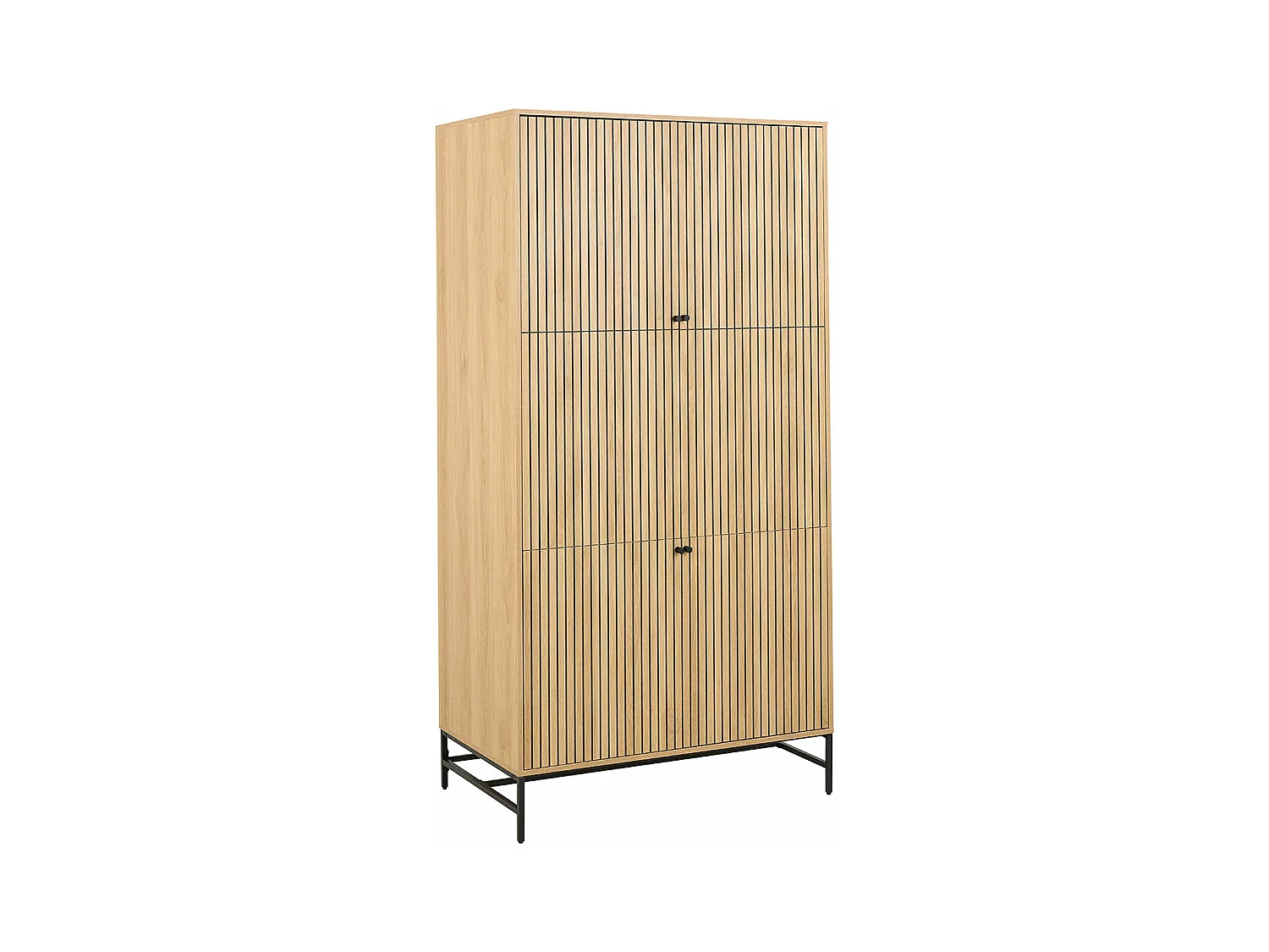 Albany armoire de rangement 4 portes 6 étagères nature.