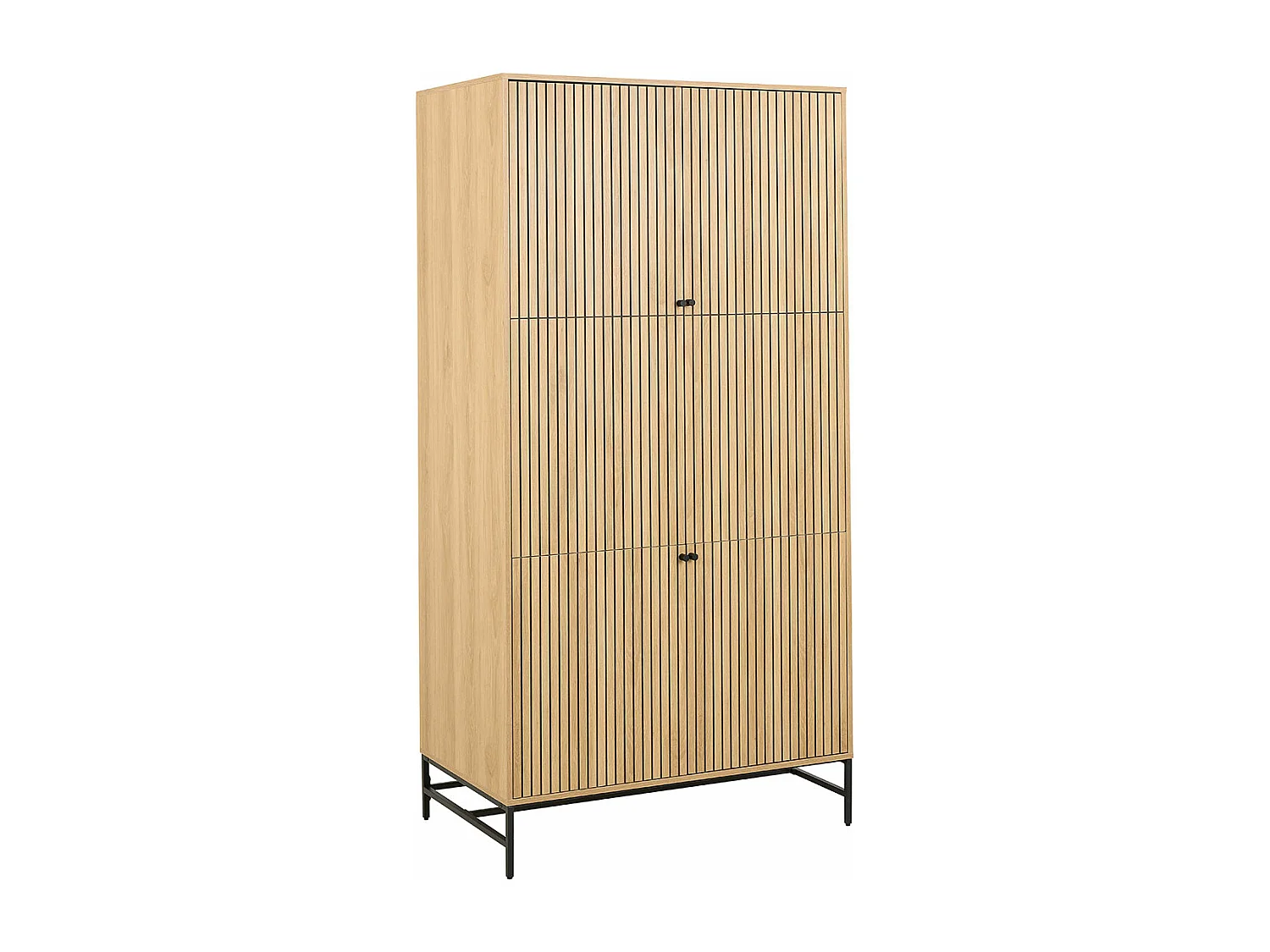 Albany armoire de rangement 4 portes 6 étagères nature.