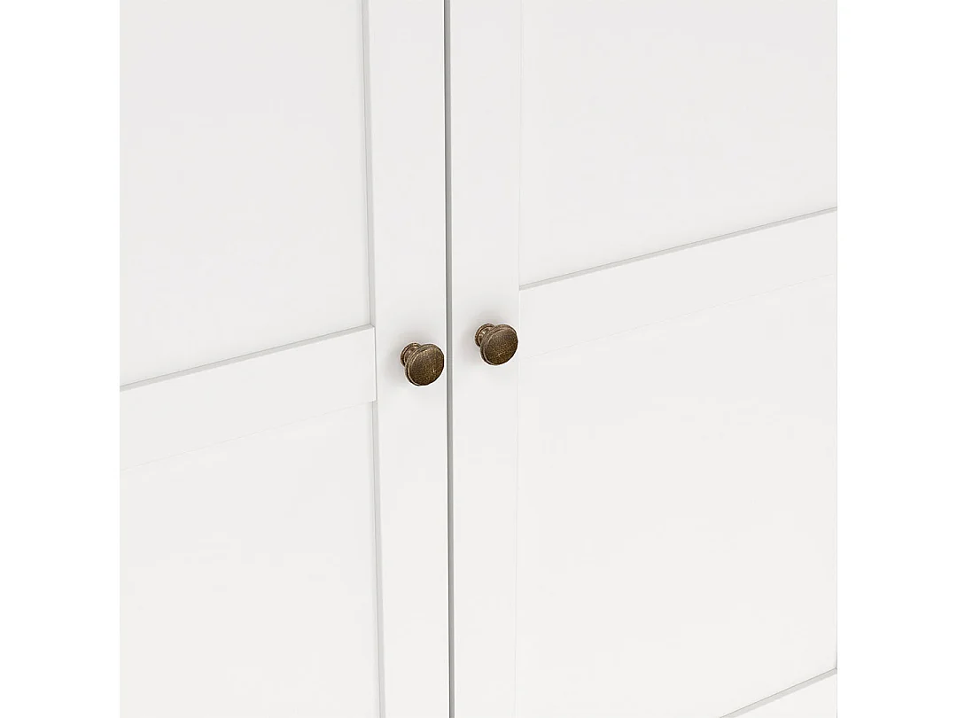 Venedig Armoire 4 portes avec 2 tiroirs, largeur 181 cm, hauteur 200 cm, blanc.