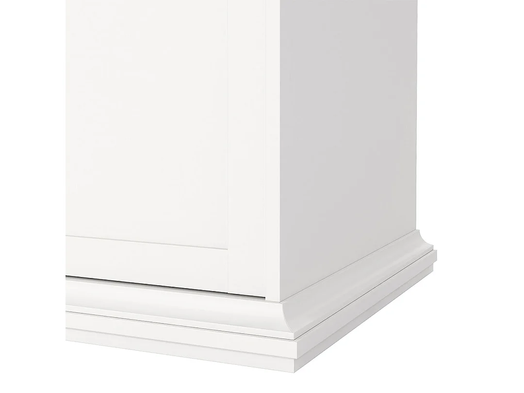 Venedig Armoire 4 portes avec 2 tiroirs, largeur 181 cm, hauteur 200 cm, blanc.