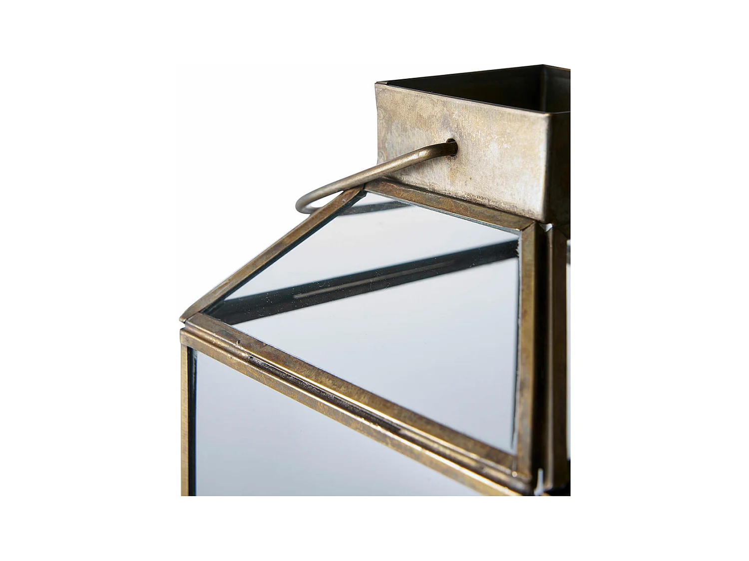 Mysore lanterne aspect laiton antique.