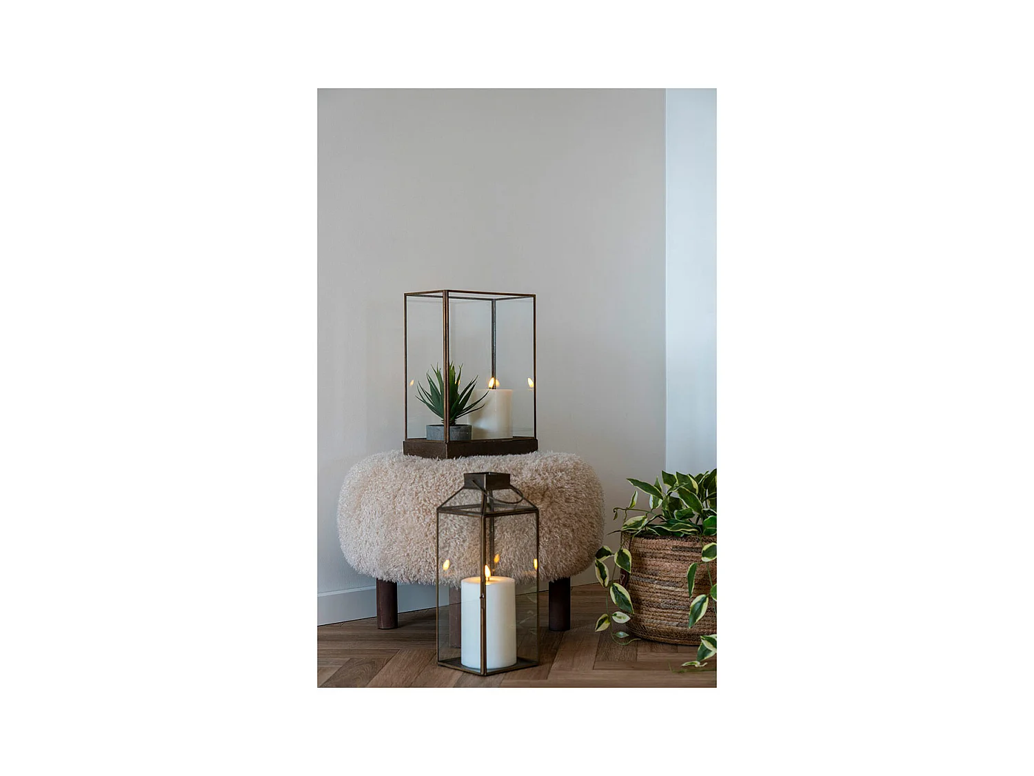 Manali lanterne aspect laiton antique.