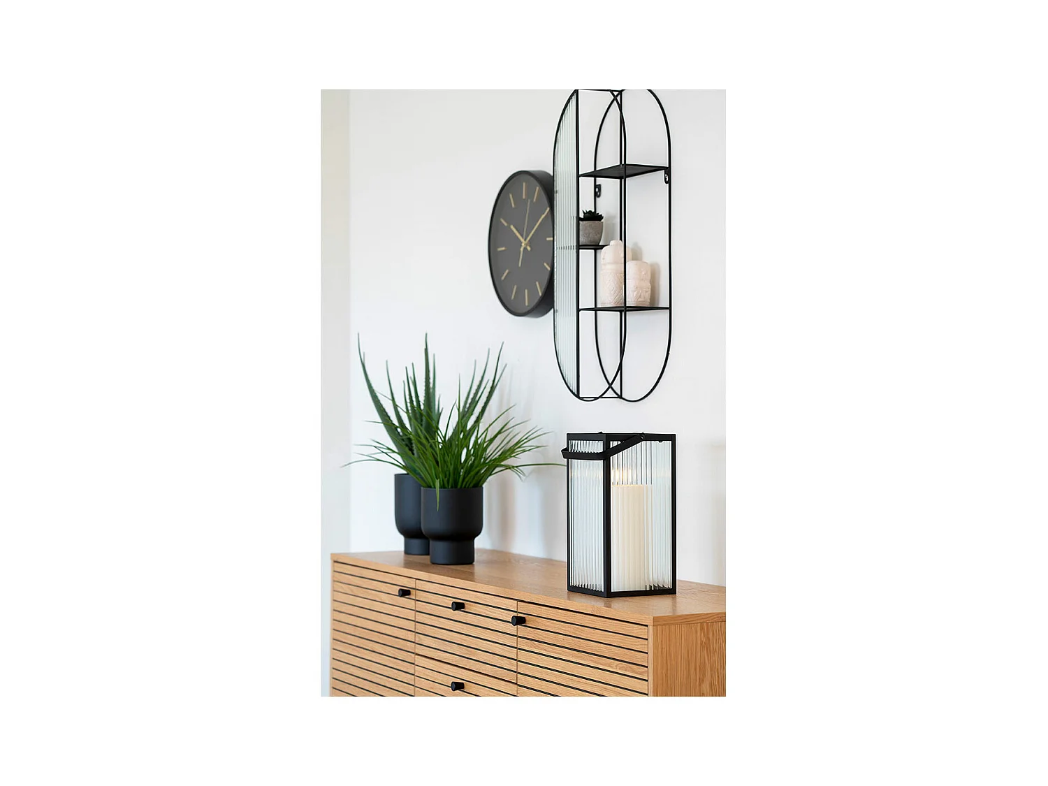 Almonte lanterne noire, transparente.