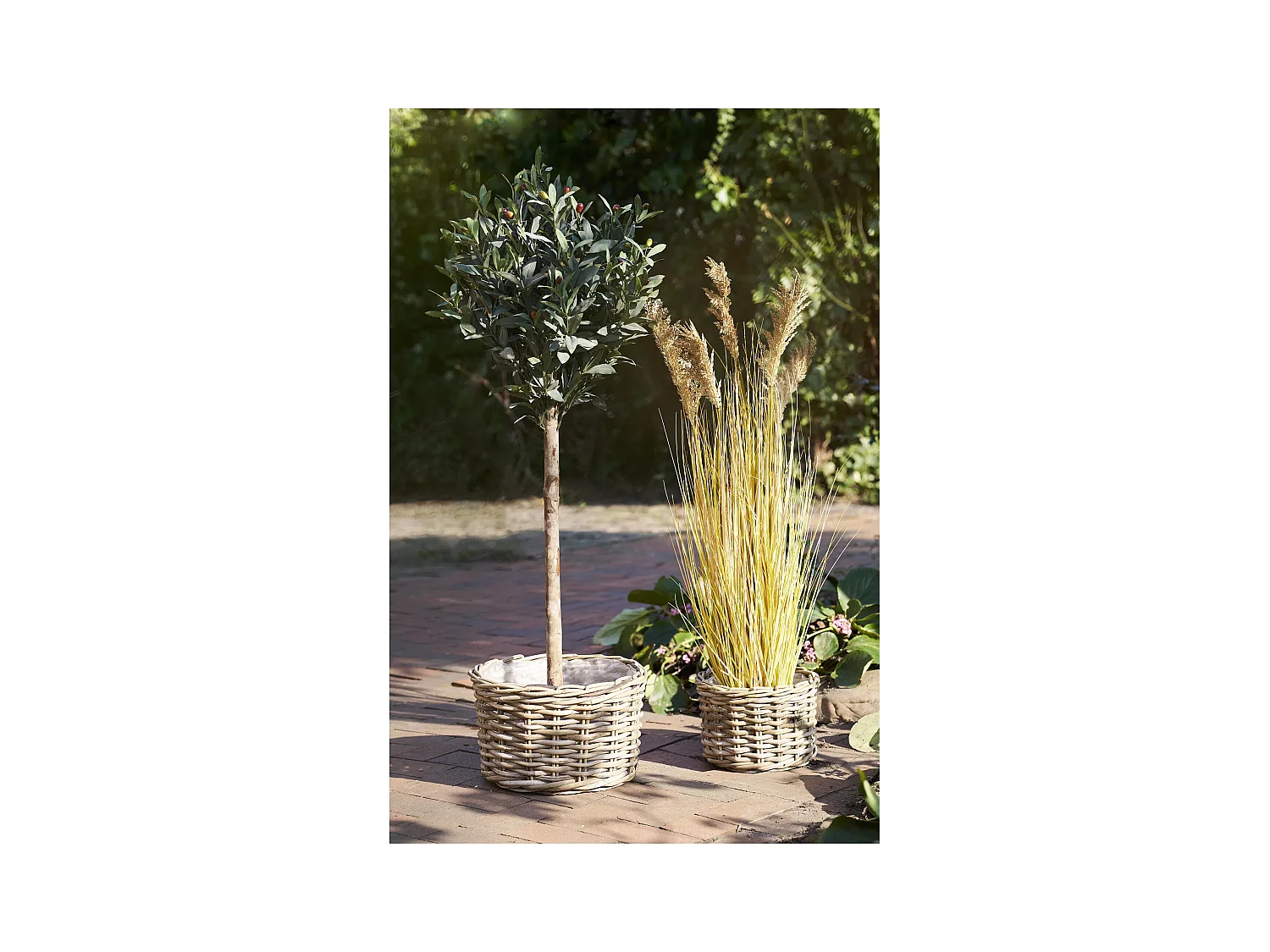 Lot de 2 Paniers en osier KALAK – Intérieur - Extérieur