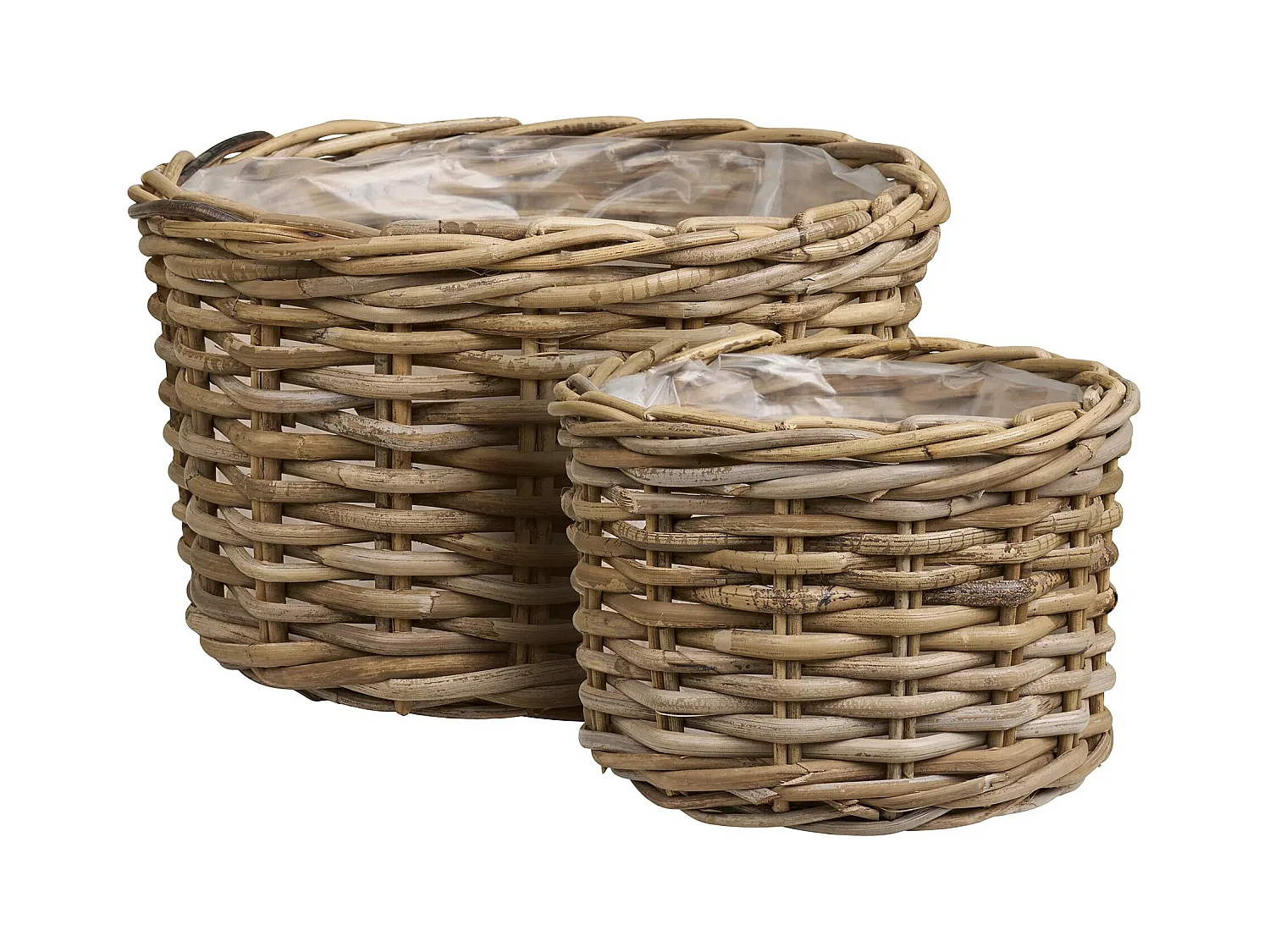 Lot de 2 Paniers en osier KALAK – Intérieur - Extérieur