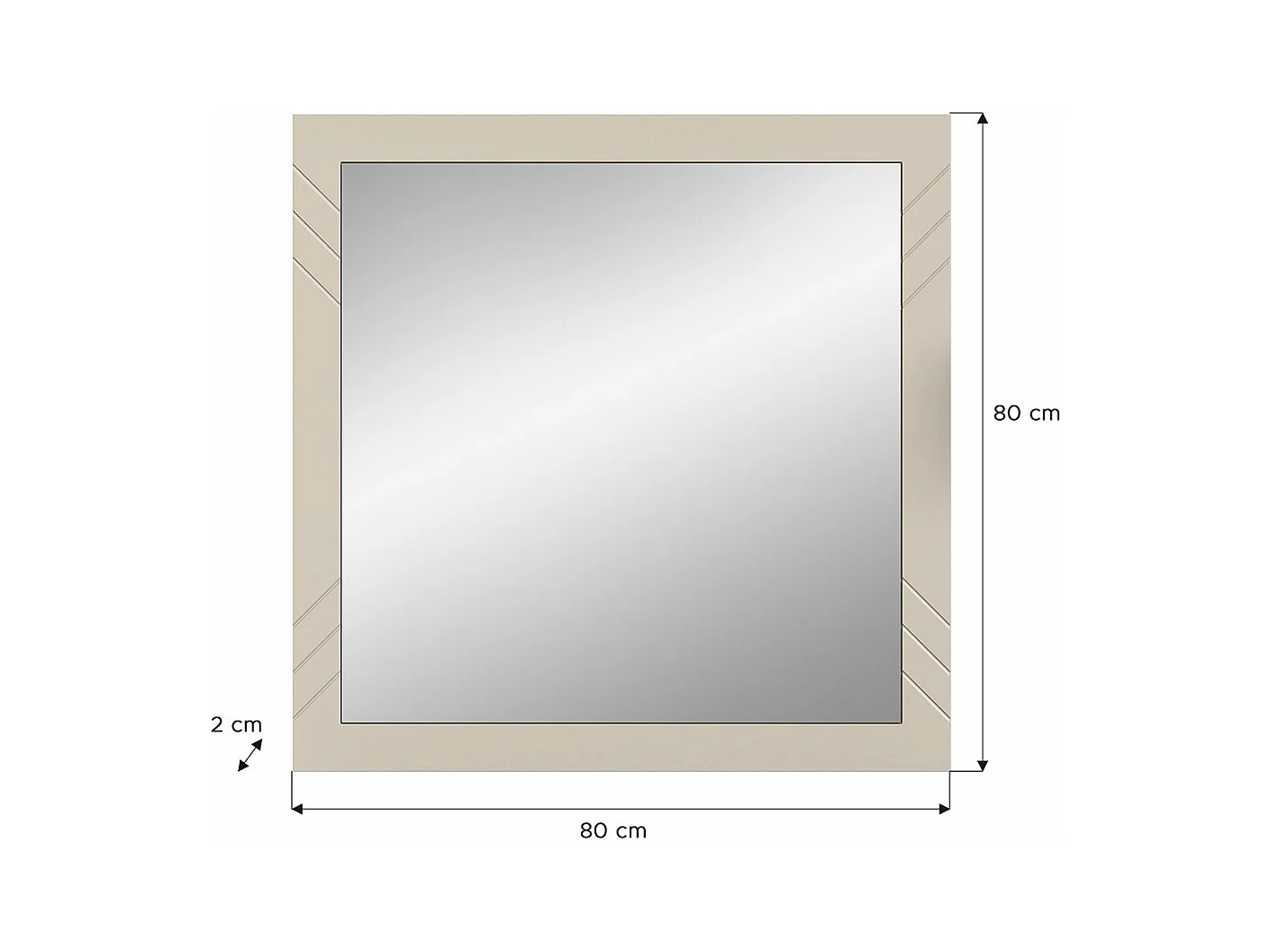 Notes miroir beige mat, miroir.