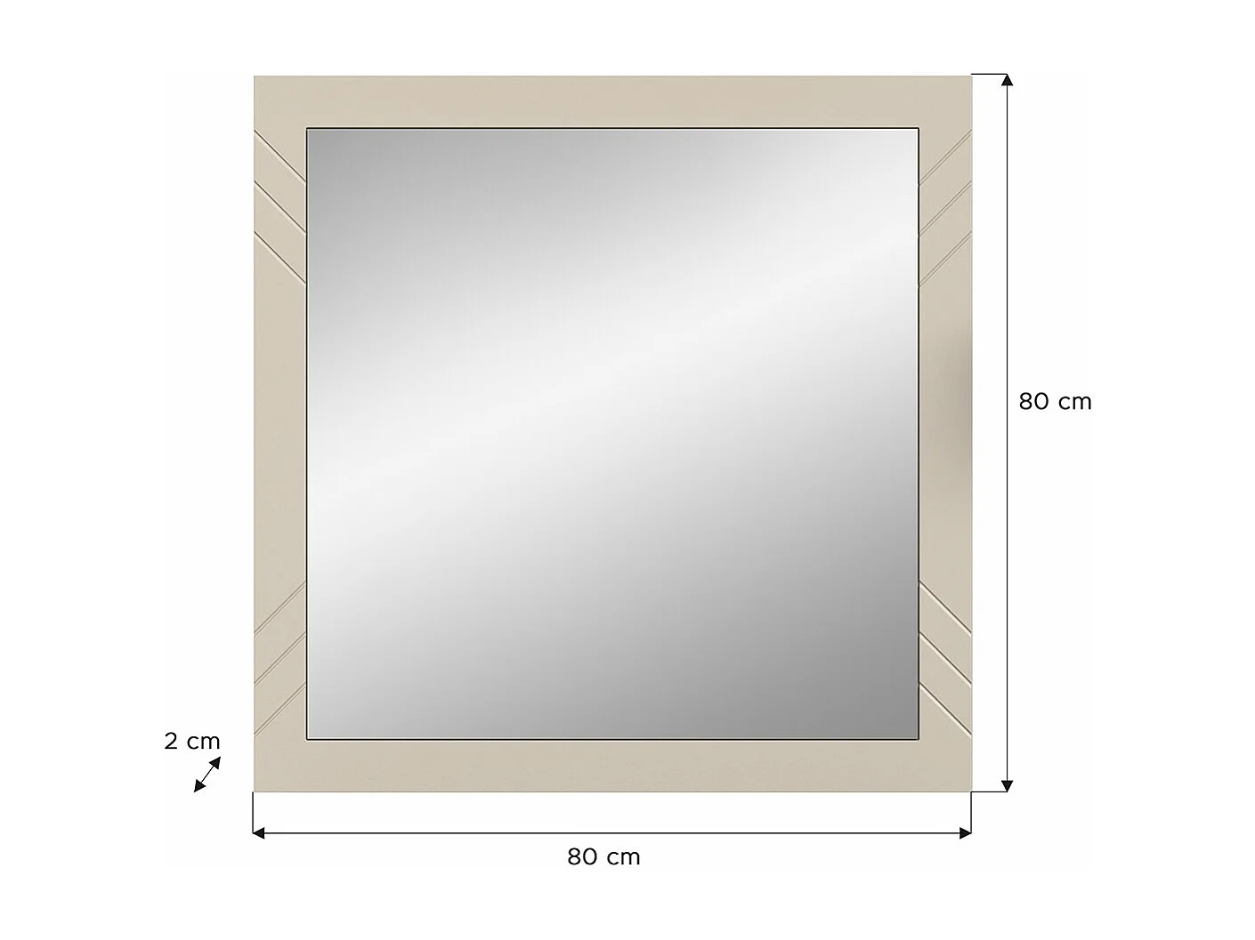 Notes spiegel mat beige, spiegel.