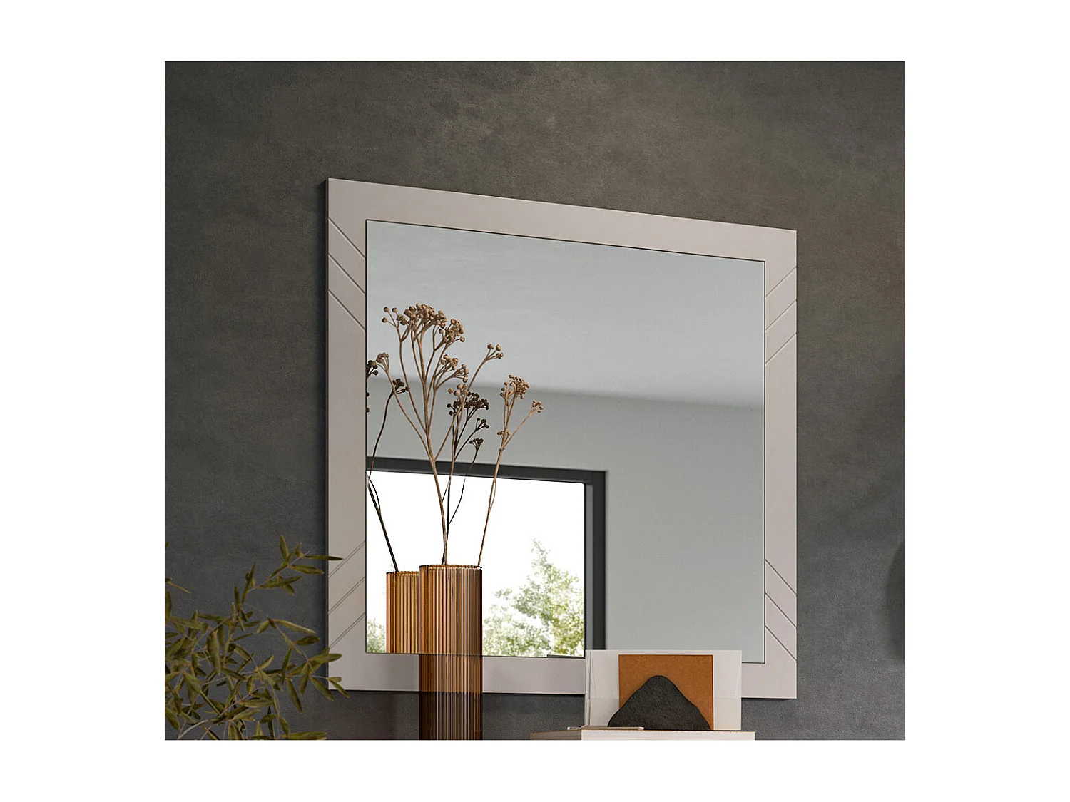 Notes spiegel mat beige, spiegel.