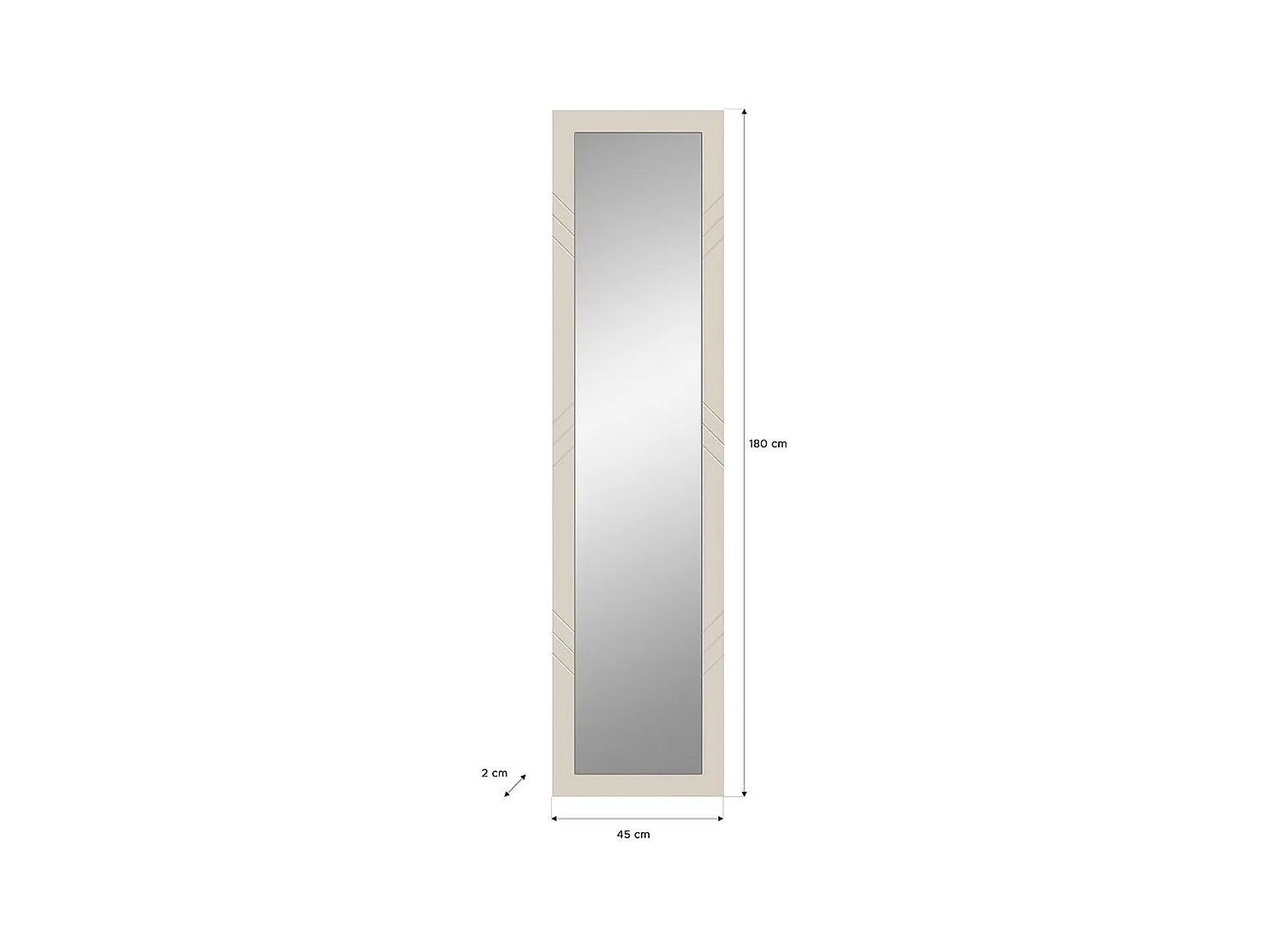 Notes miroir beige mat, miroir.