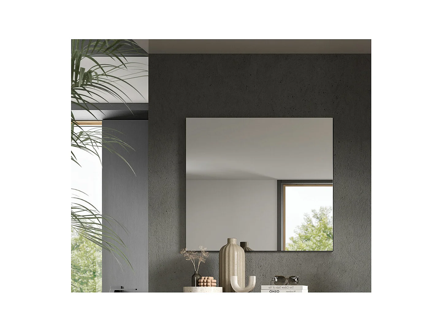 Canu miroir chêne décor.