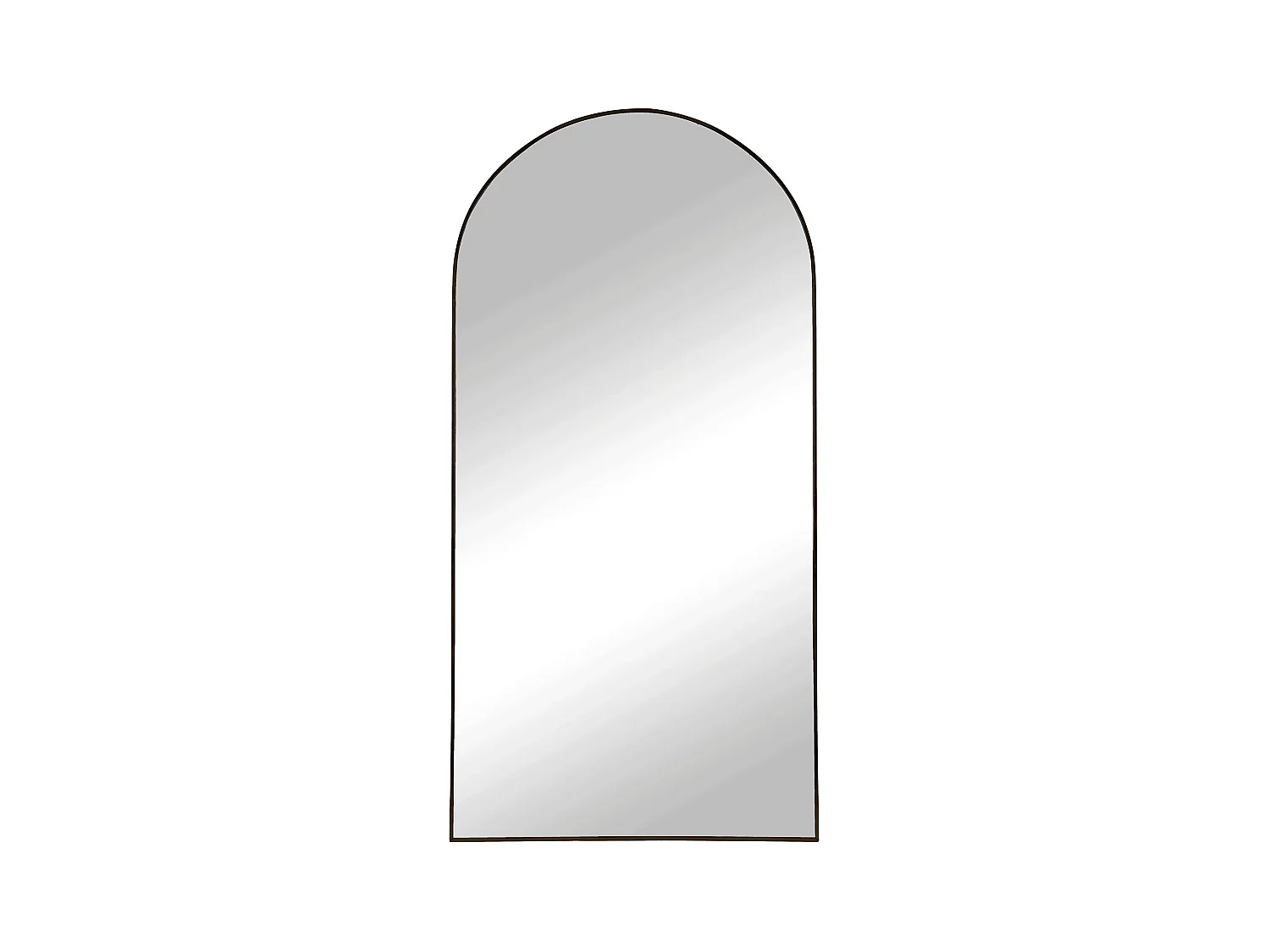 Grand miroir arc en aluminium MADRID – L 90 x H 180cm-Noir