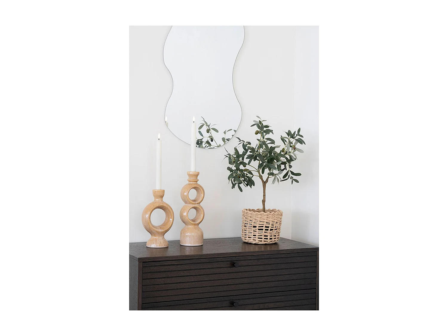 Miroir mural de forme organique PALERMO – L 40 x H 80cm