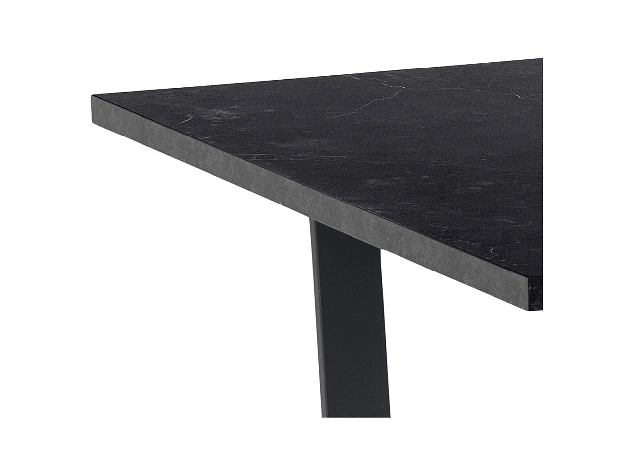 Tilst ensemble pour salle à manger table à manger impression marbre noir 90x160 4 chaises velours noir.