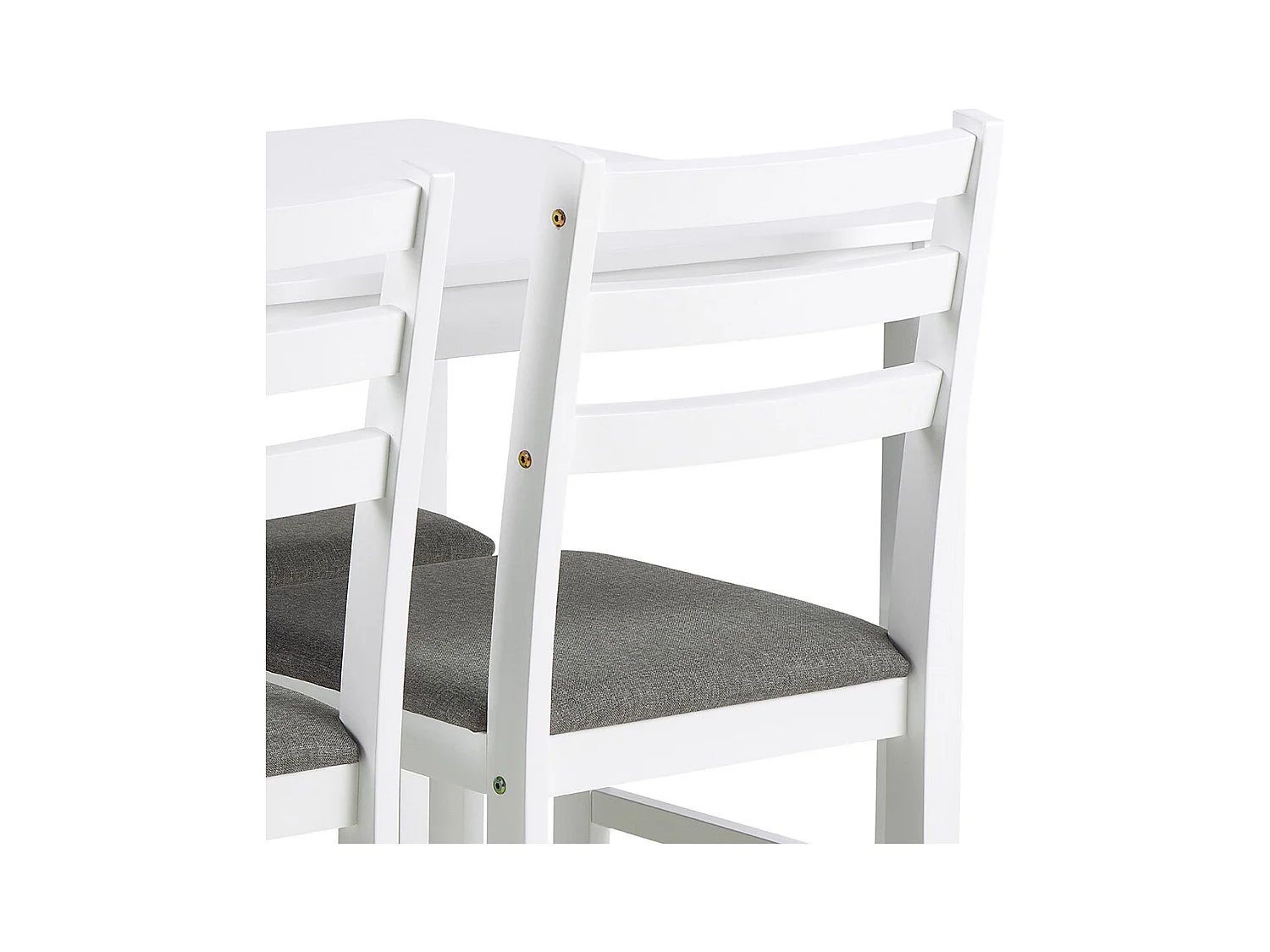 Alicante ensemble pour salle à manger table et 4 chaises 70x110cm blanche.