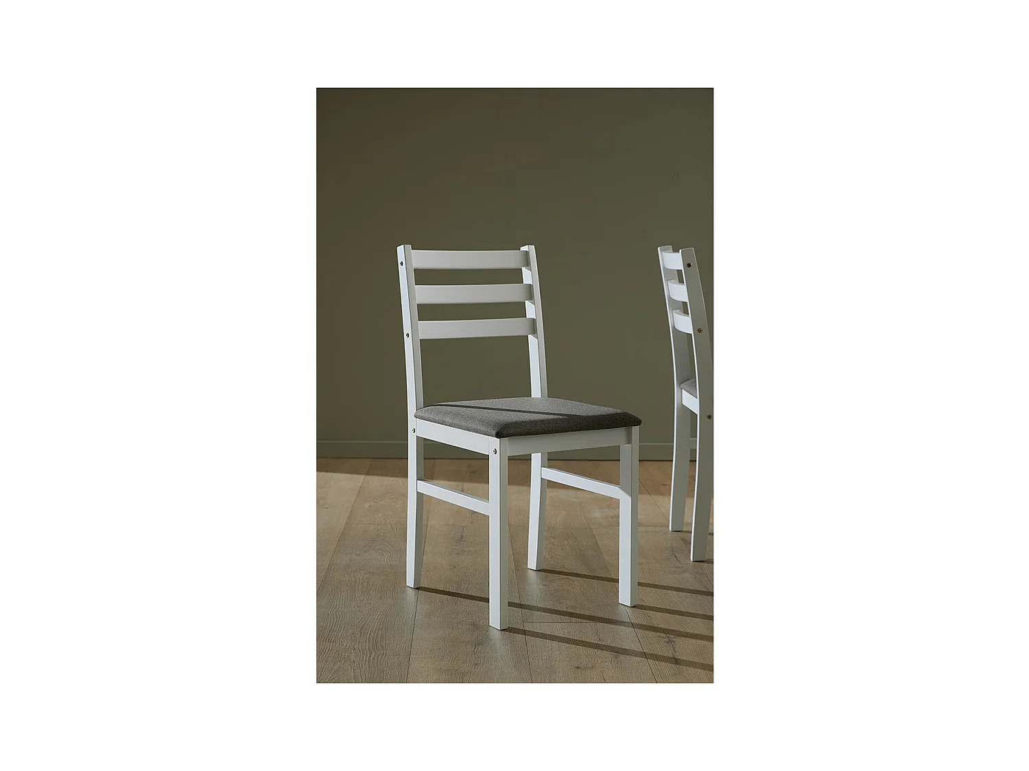 Alicante ensemble pour salle à manger table et 4 chaises 70x110cm blanche.