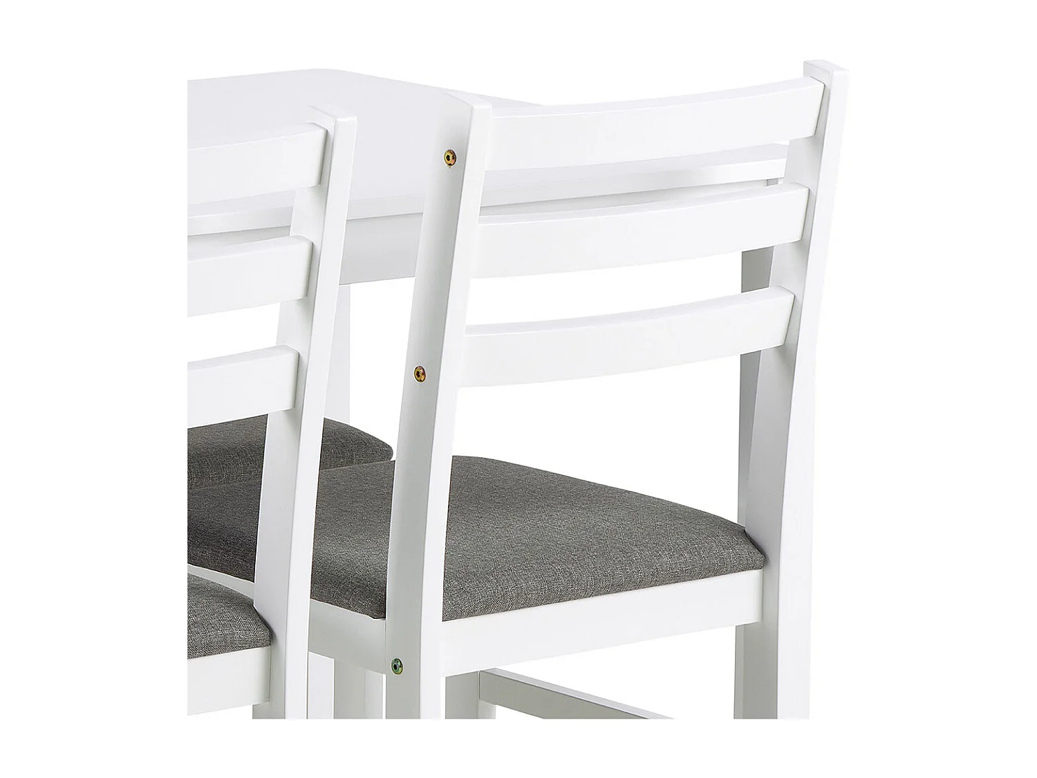 Alicante ensemble pour salle à manger table et 4 chaises 70x110cm blanche.