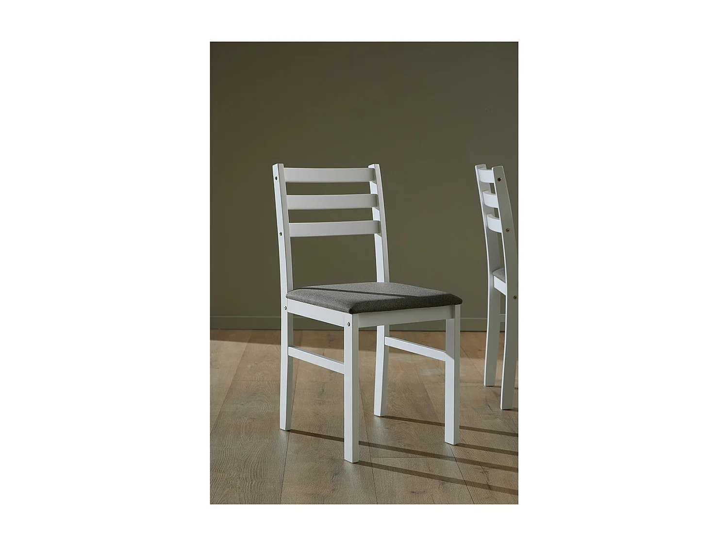 Alicante ensemble pour salle à manger table et 4 chaises 70x110cm blanche.