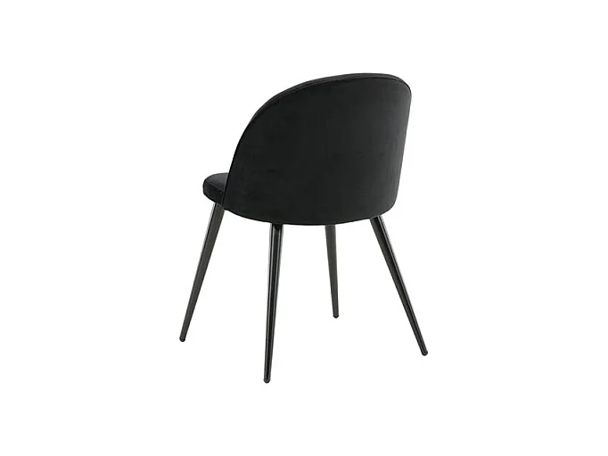 Tilst ensemble pour salle à manger table à manger impression marbre blanc 90x160 4 chaises velours noir.