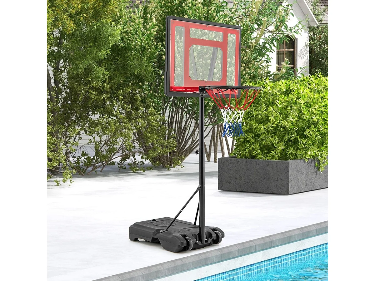 Panier de Basket-Ball, Support de Basket-Ball Réglable en Hauteur pour Enfants Adolescents Adultes, Panier de Basket-Ball Mobile, pour Intérieure/Extérieure