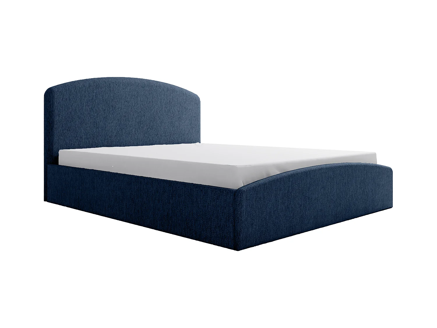 Gestoffeerd bed Montana 130x212x90 cm Slaapvlak 120x200 cm, opbergruimte, gaslift, stof Monolith marineblauw