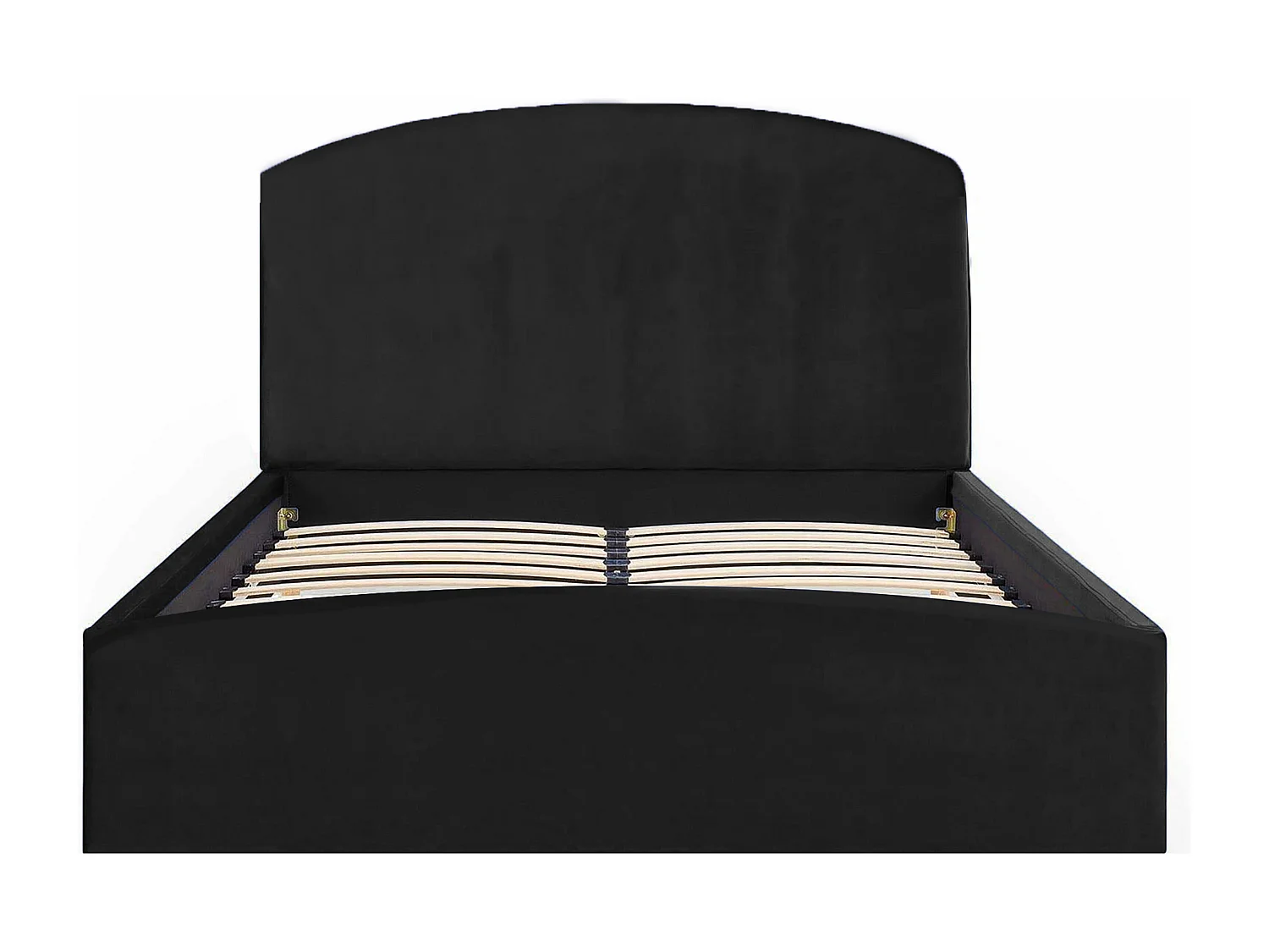 Lit rembourré Montana 130x212x90 cm, couchage 120x200 cm, coffre, vérin à gaz, tissu Monolith gris