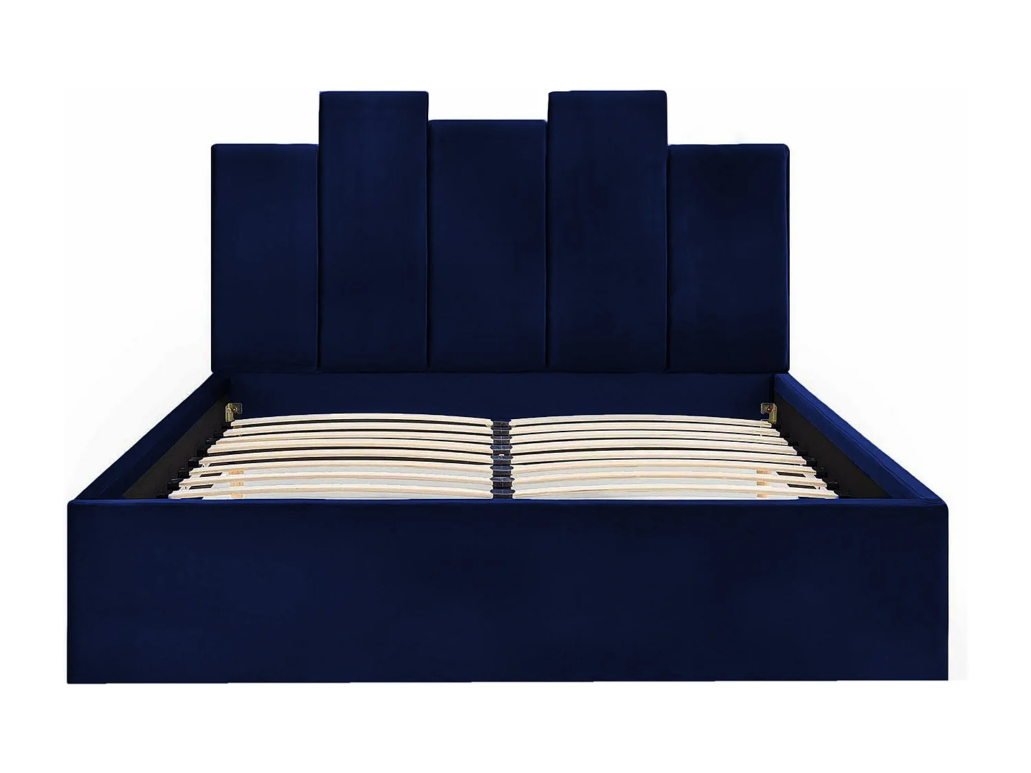 Gestoffeerd bed Orion 130x212x90 cm Slaapvlak 120x200 cm, opbergruimte, gaslift, stof Monolith marineblauw
