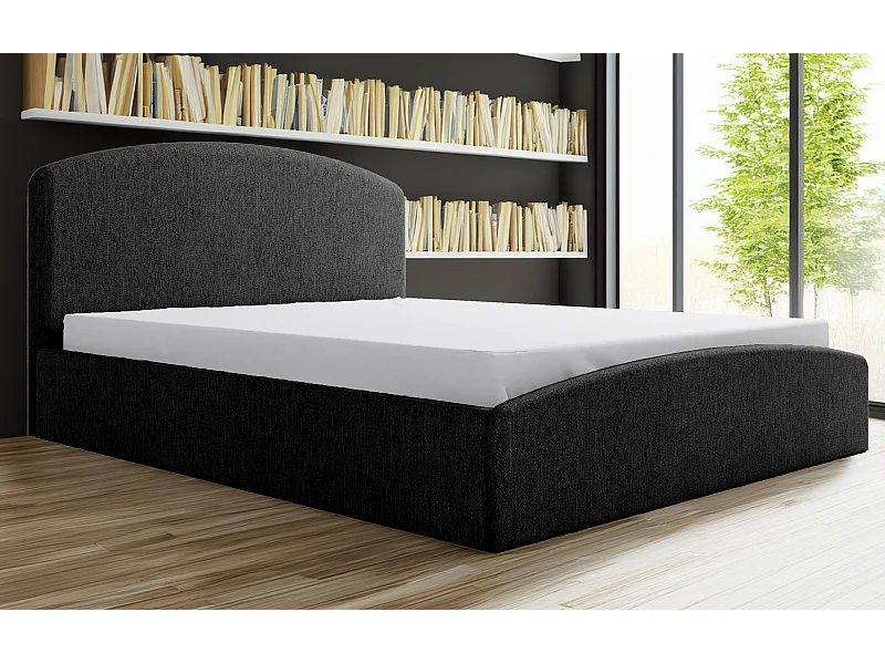 Gestoffeerd bed Montana 190x212x90 cm Slaapvlak 180x200 cm, opbergruimte, gaslift, stof Monolith grafiet