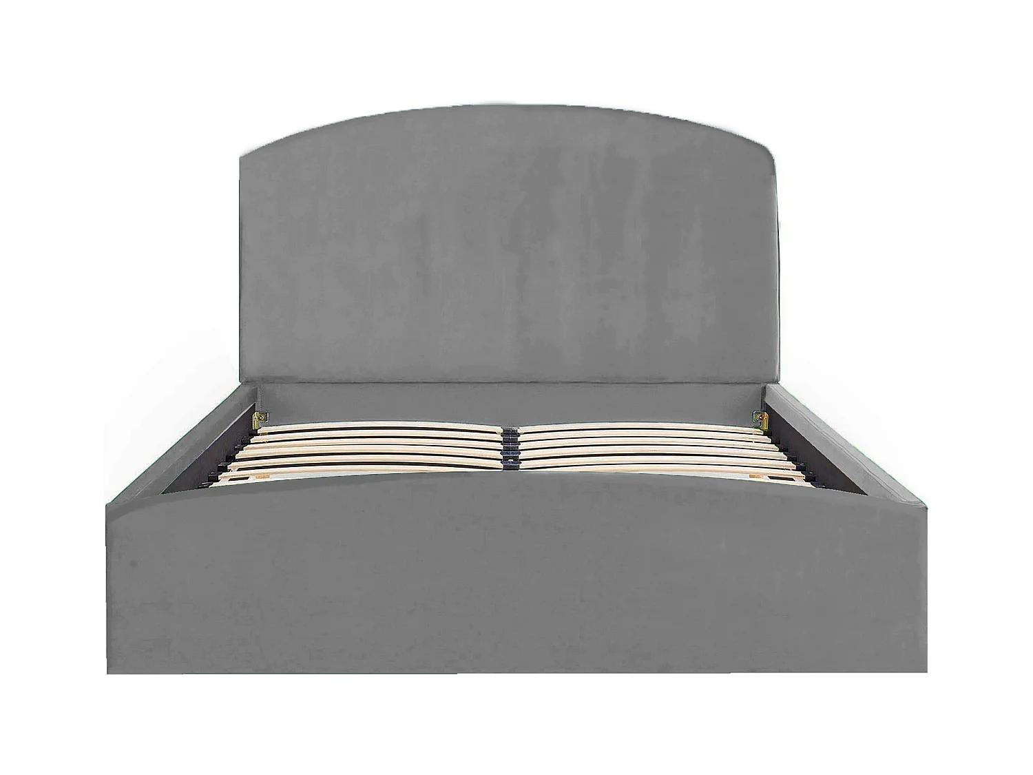 Lit rembourré Montana 150x212x90 cm, couchage 140x200 cm, coffre, vérin à gaz, tissu Monolith frêne