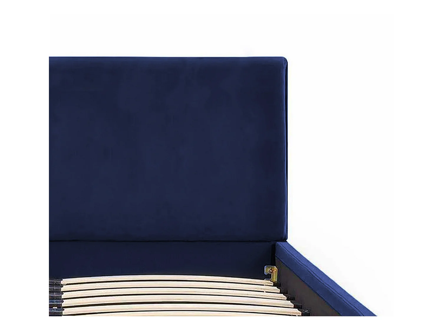 Lit rembourré Nefryt 190x212x90 cm, couchage 180x200 cm, coffre, vérin à gaz, tissu Monolith bleu marine