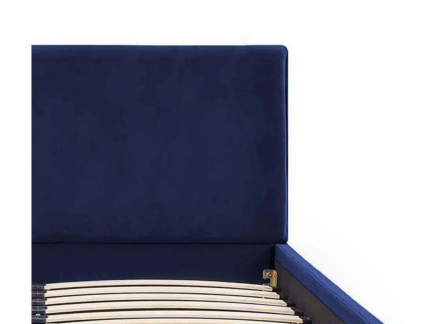 Lit rembourré Nefryt 190x212x90 cm, couchage 180x200 cm, coffre, vérin à gaz, tissu Monolith bleu marine