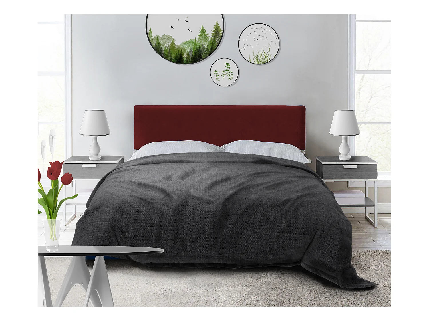 Tapicerowane łóżko Nefryt 150x212x90 cm, powierzchnia spania 140x200 cm, schowek, podnośnik, tkanina Monolith kasztanowy