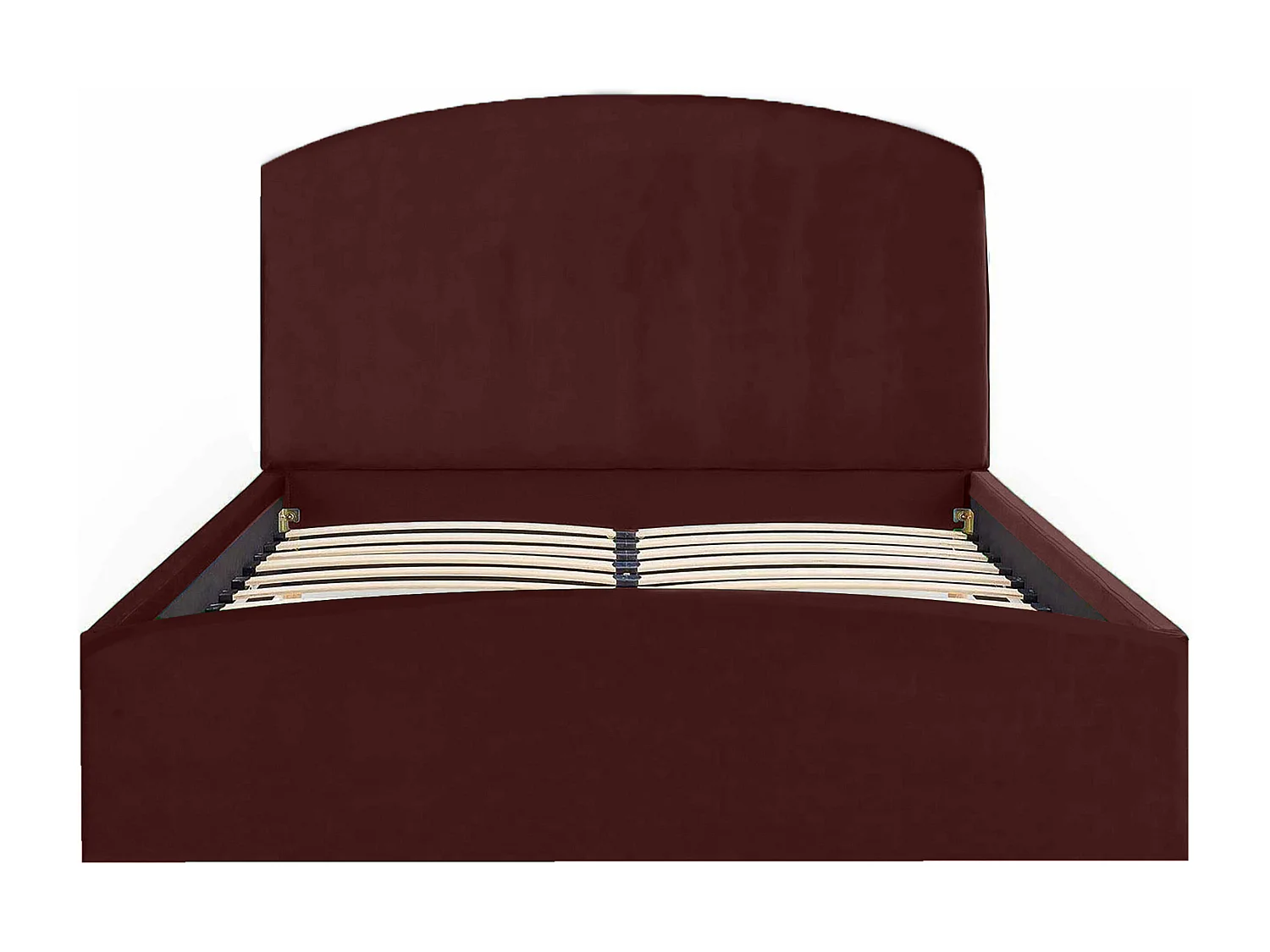 Lit rembourré Montana 170x212x90 cm, couchage 160x200 cm, coffre, vérin à gaz, tissu Monolith châtaigne