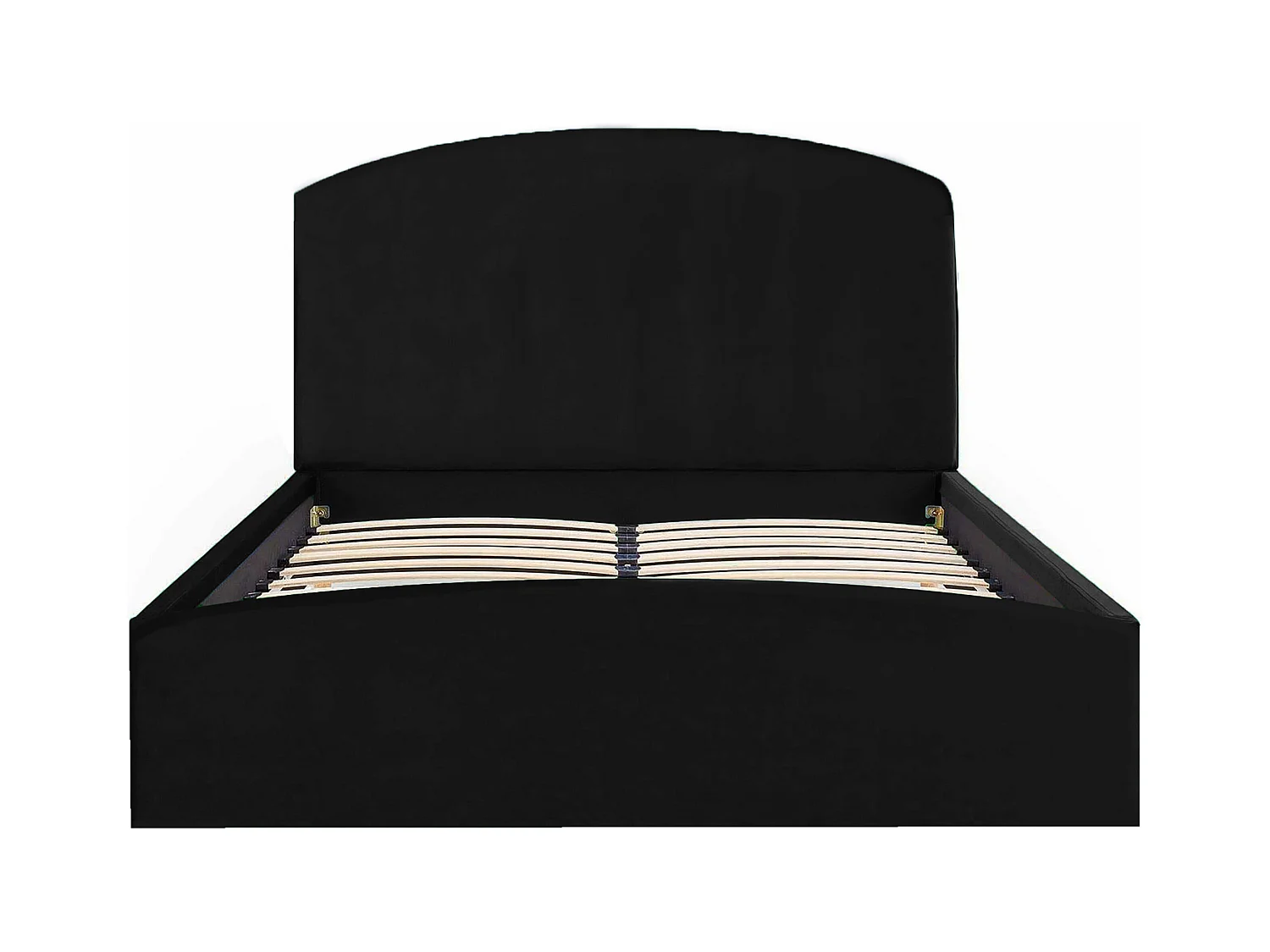 Lit rembourré Montana 130x212x90 cm, couchage 120x200 cm, coffre, vérin à gaz, tissu Monolith graphite