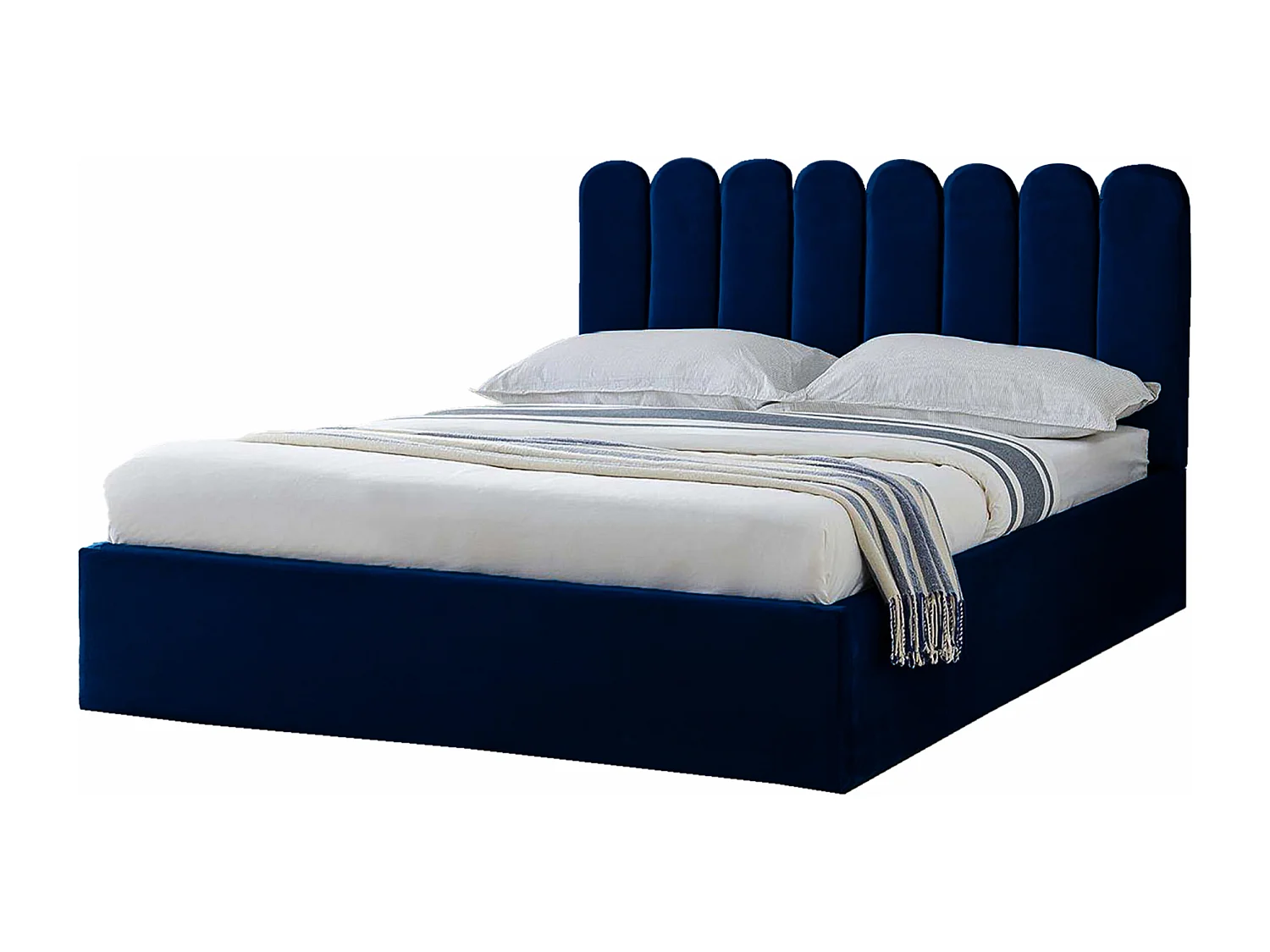 Gestoffeerd bed Venezia 170x212x90 cm Slaapvlak 160x200 cm, opbergruimte, gaslift, stof Monolith essenhout