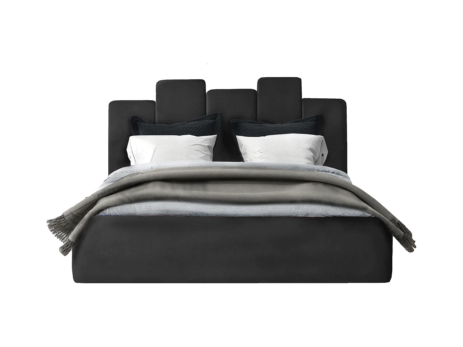 Gestoffeerd bed Orion 210x212x90 cm Slaapvlak 200x200 cm, opbergruimte, gaslift, stof Monolith grijs