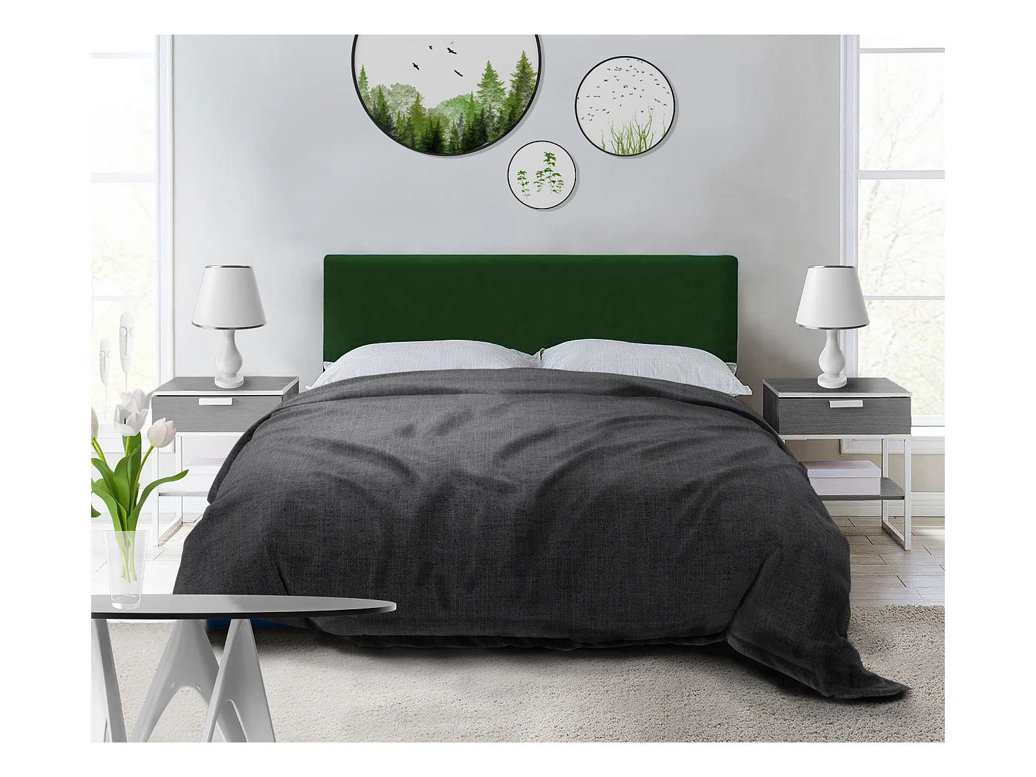 Gestoffeerd bed Nefryt 170x212x90 cm Slaapvlak 160x200 cm, opbergruimte, gaslift, stof Monolith groen