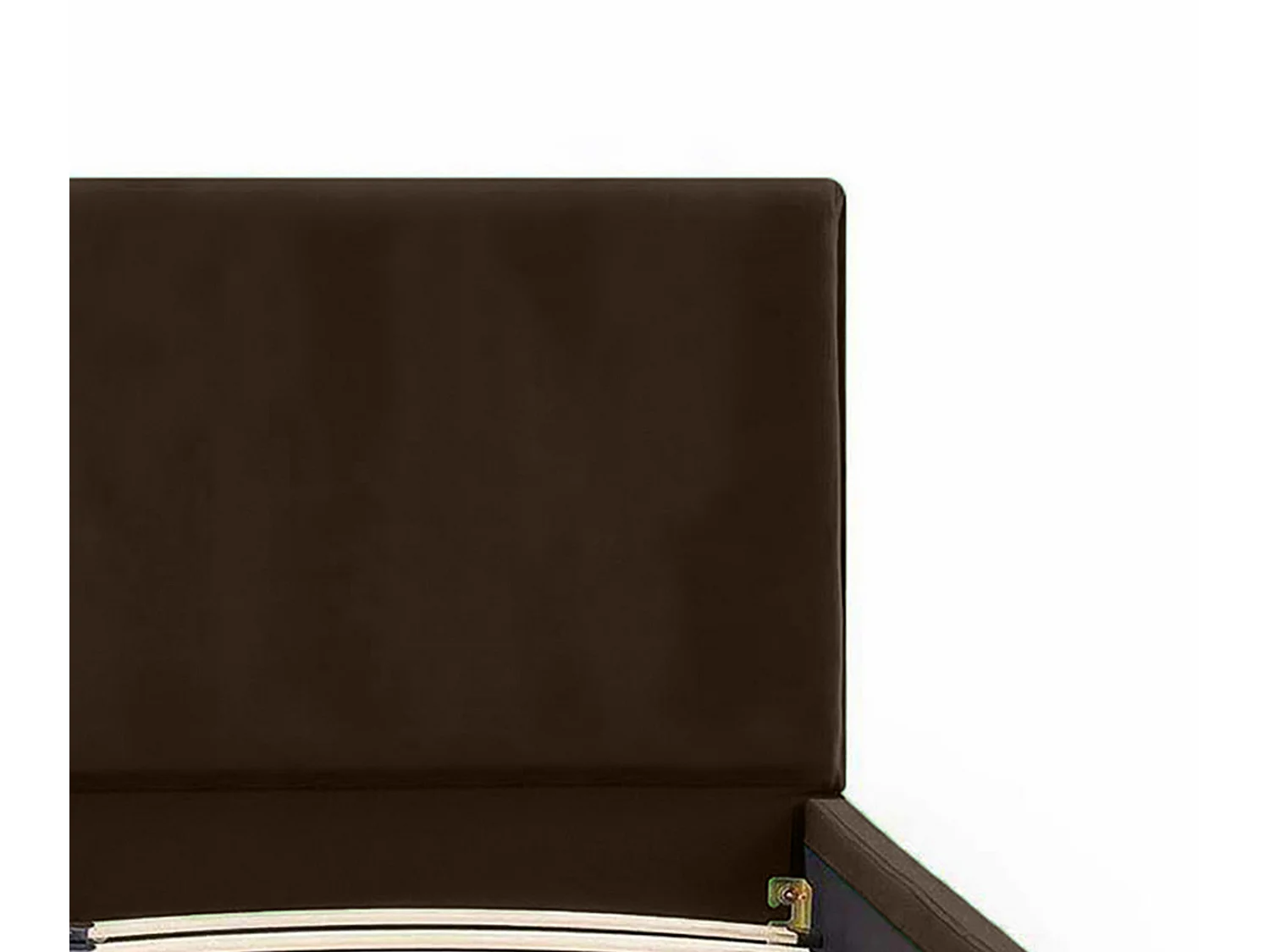 Lit rembourré Nefryt 130x212x90 cm, couchage 120x200 cm, coffre, vérin à gaz, tissu Monolith brun