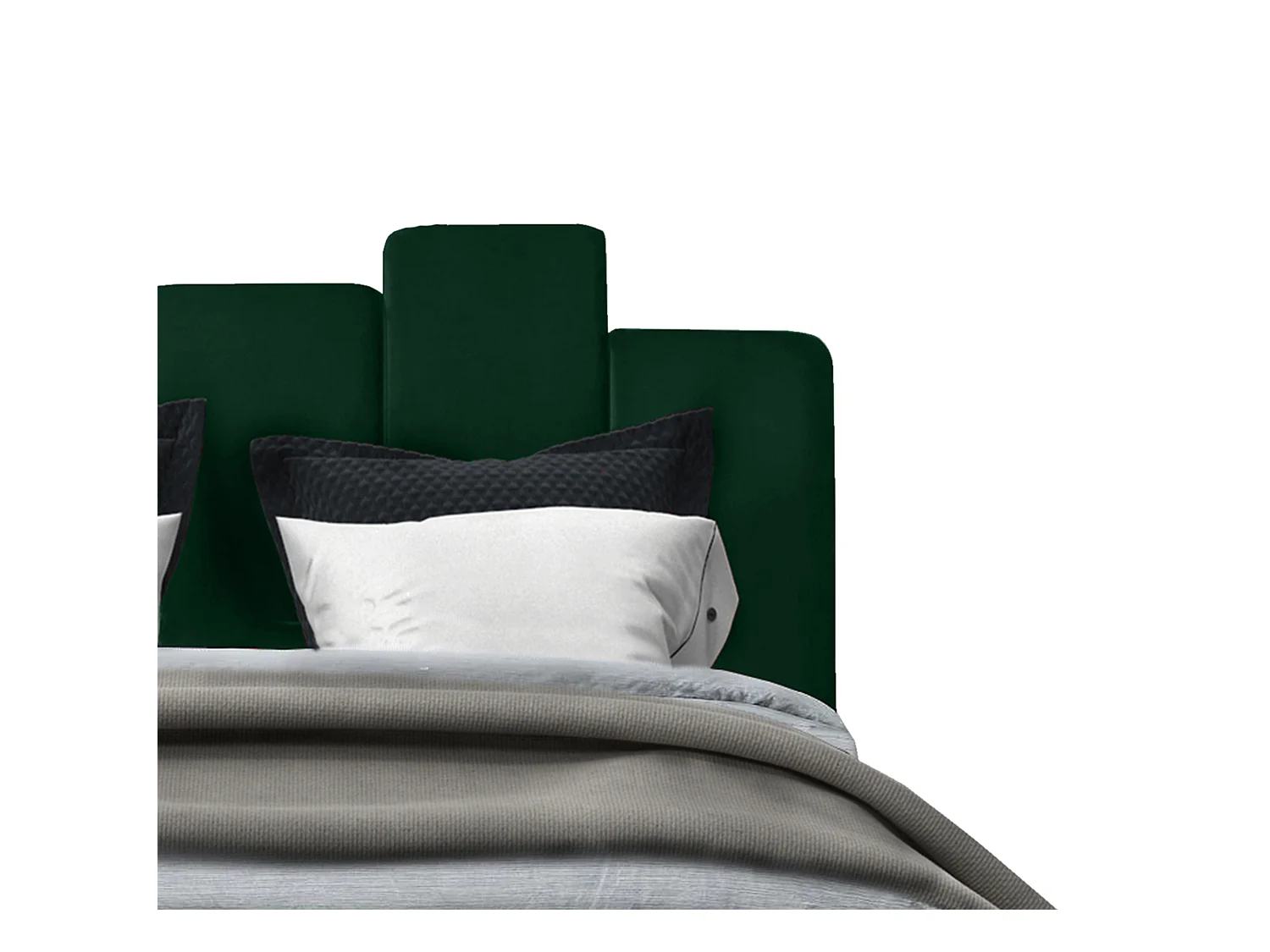 Lit rembourré Orion 210x212x90 cm, couchage 200x200 cm, coffre, vérin à gaz, tissu Monolith vert