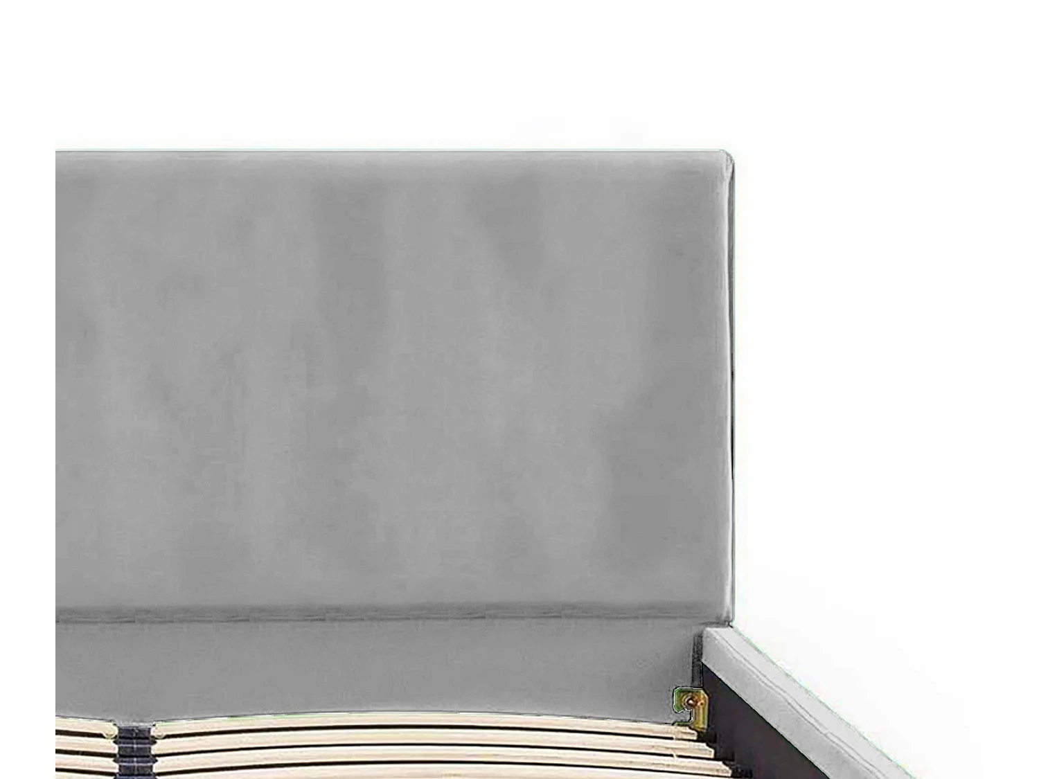 Lit rembourré Nefryt 210x212x90 cm, couchage 200x200 cm, coffre, vérin à gaz, tissu Monolith frêne