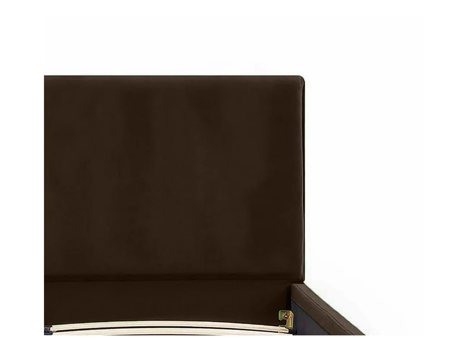Lit rembourré Nefryt 190x212x90 cm, couchage 180x200 cm, coffre, vérin à gaz, tissu Monolith brun
