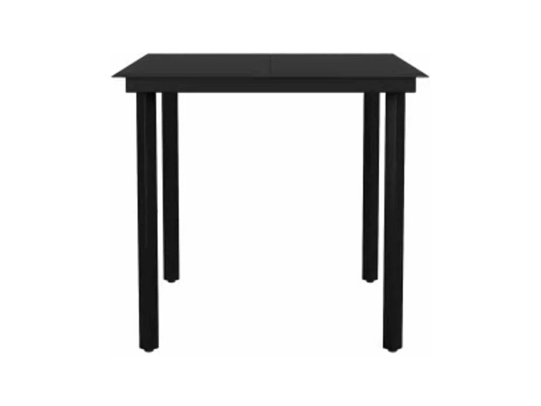 Ensemble à manger jardin coussins 5pcs marron poly rotin verre