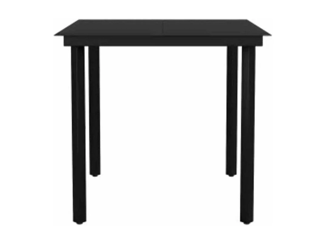 Ensemble à manger jardin coussins 5pcs marron poly rotin verre