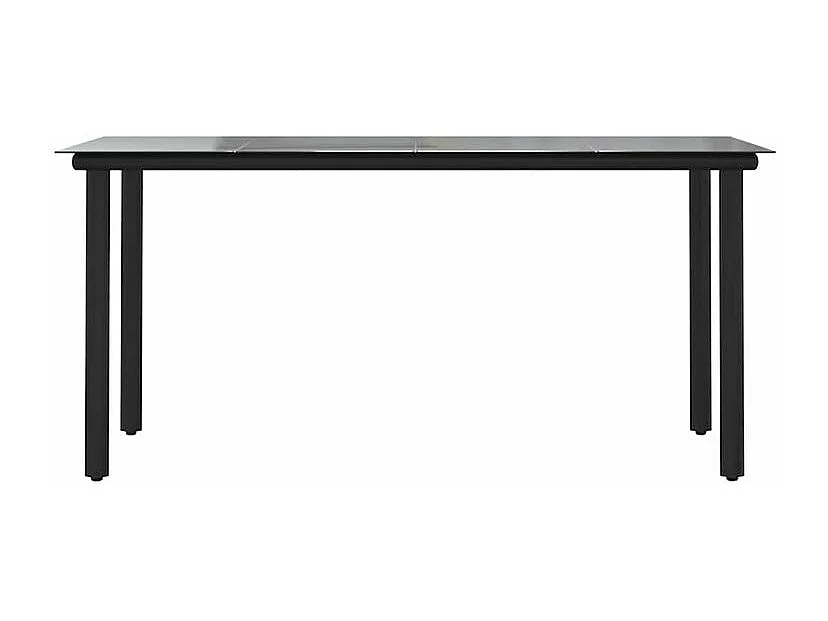 Ensemble à manger jardin coussins 5pcs marron poly rotin verre