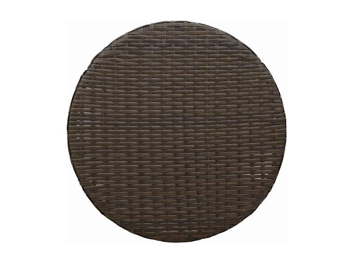 Ensemble de bistro 3 pcs avec coussins marron résine tressée