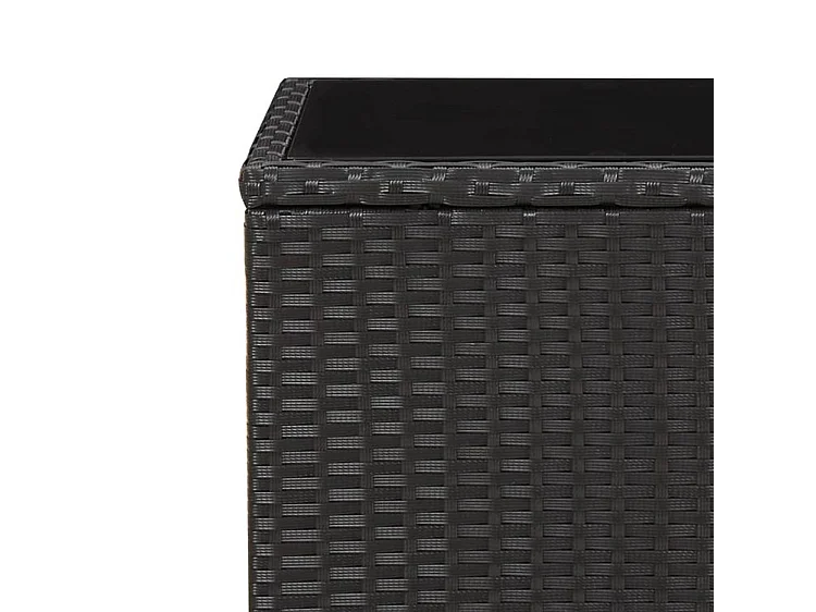 Ensemble à manger de jardin avec coussins 3 pcs Noir