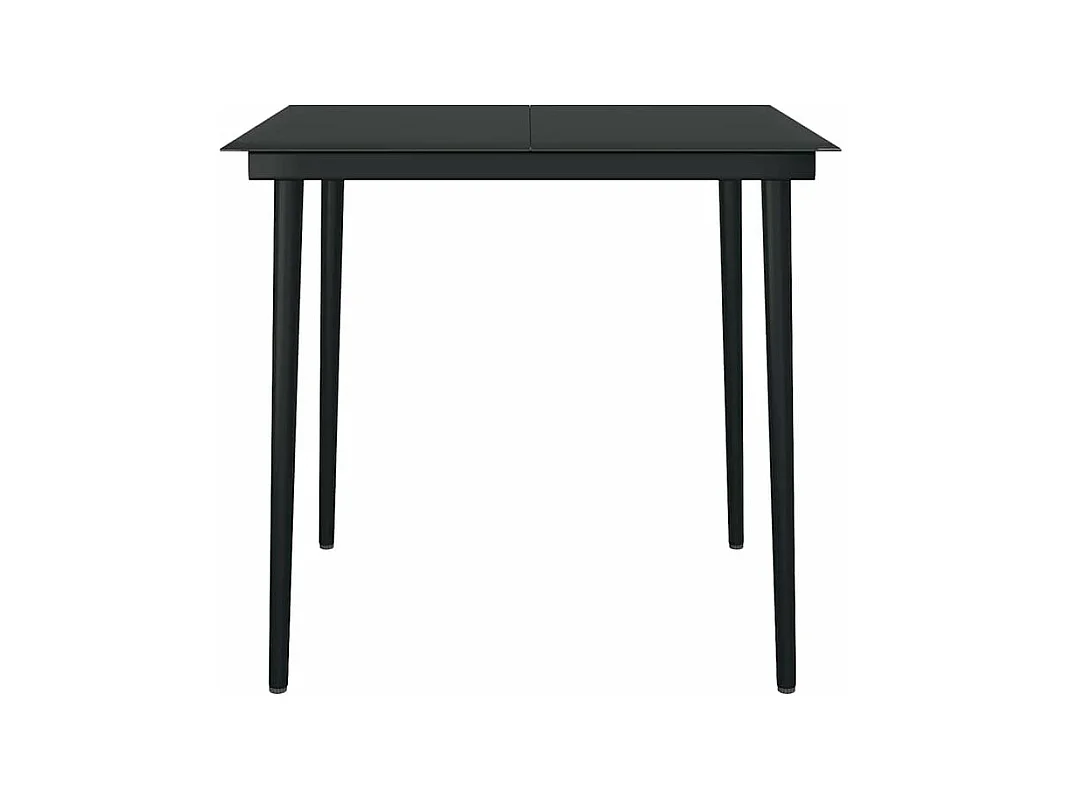 Ensemble à manger jardin coussins 5pcs marron poly rotin verre